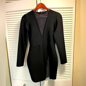 Bella Barnett  Ela V Neck Mesh Mini Dress